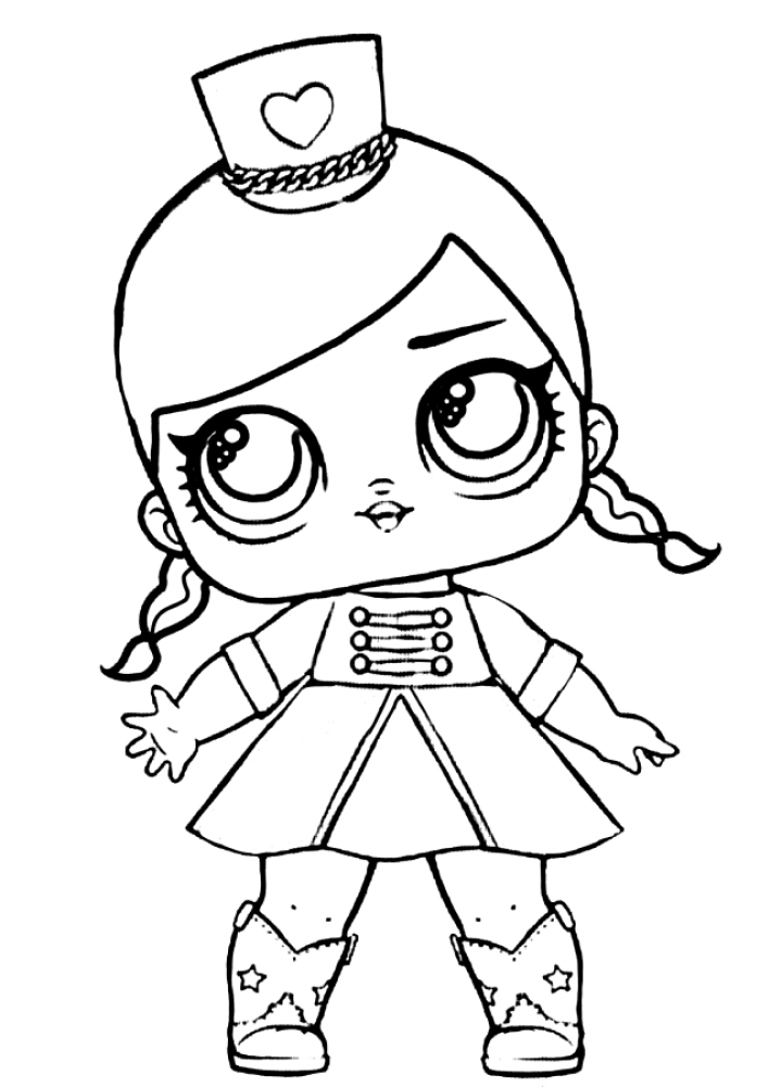 Coloring page Doll-fashionista Print